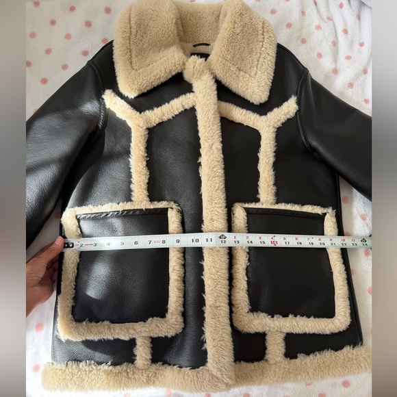 NWOT Mango Shearling-lined fur-effect coat - size M - Picture 8 of 12